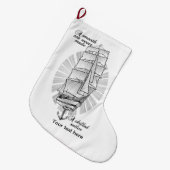 Ein glattes Meer hat nie einen erfahrenen Segler g Großer Weihnachtsstrumpf (Vorderansicht (hängend))