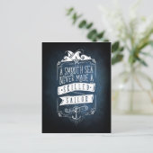 Ein glattes Meer hat nie einen erfahrenen Segler g Postkarte (Stehend Vorderseite)