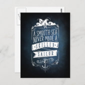 Ein glattes Meer hat nie einen erfahrenen Segler g Postkarte (Vorne/Hinten)