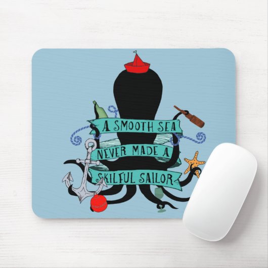 Ein glattes Meer hat noch nie einen geschickten Se Mousepad (Mit Mouse)