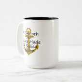 Ein glattes Meer machte nie erfahrenen Seemann Zweifarbige Tasse (Vorderseite Links)