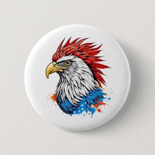 ein Glatzenadler mit Rot Button (Vorderseite)