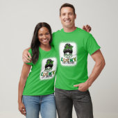 Ein Glück FACS Lehrer gebleicht Messy Bun St Patri T-Shirt (Unisex)