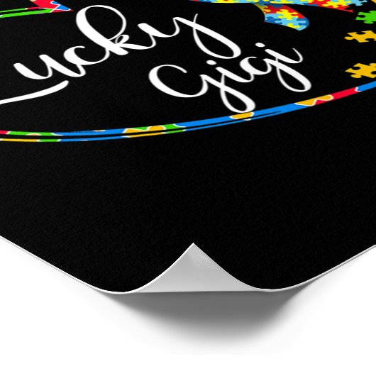 Ein Glück Gigi Autismus Aufklärung Geschenk Puzzle Poster (Ecke)