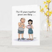 Ein Glück Typ 13. Jahrestag Karte (Gelbe Blume)