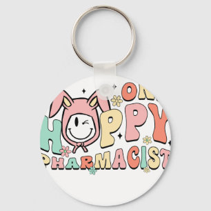 ein glücklicher Apotheker, retro, vintage Schlüsselanhänger