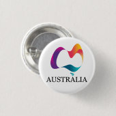 Ein glücklicher Australientag Button (Vorne & Hinten)