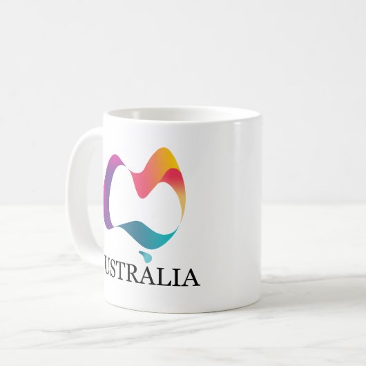 Ein glücklicher Australientag Kaffeetasse (Vorderseite Links)
