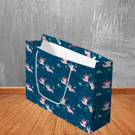 Ein glücklicher Axolotl zum Geburtstag Große Geschenktüte