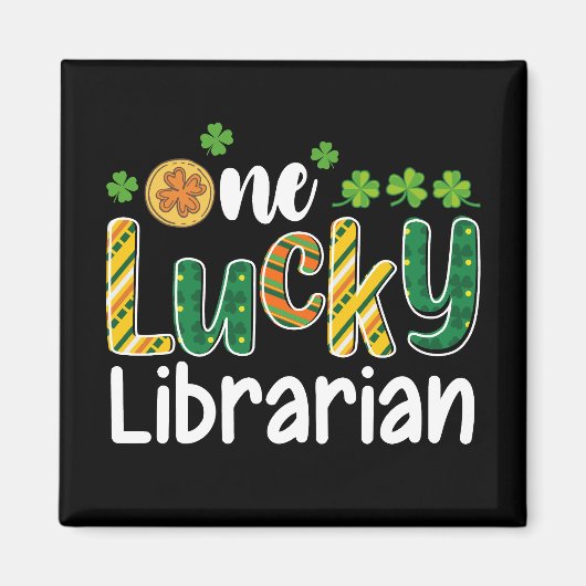 Ein glücklicher Bibliothekar Schule St. Patrick's  Magnet (Vorne)