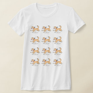 Ein glücklicher brauner Hachiko-Hund T-Shirt