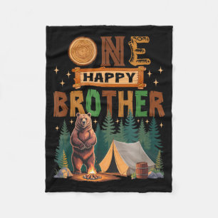 Ein glücklicher Bruder Camper 1. Geburtstag Camng  Fleecedecke