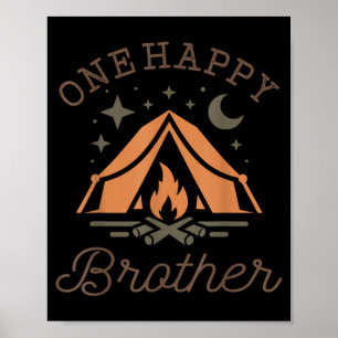 Ein glücklicher Bruder Camper 1. Geburtstag Campin Poster