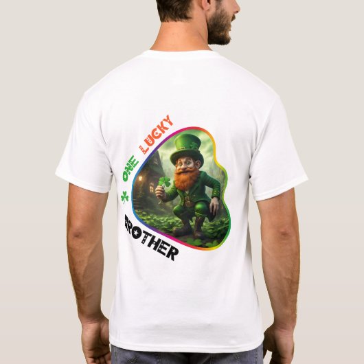 Ein glücklicher Bruder - Leprechauns Fun-Pot T-Shirt (Rückseite)