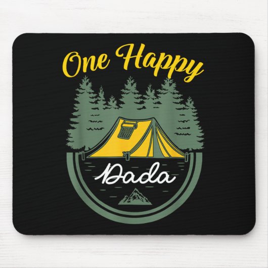 Ein glücklicher Camper Dada Geburtstag Camping Fam Mousepad (Vorne)