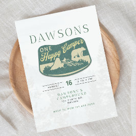 Ein glücklicher Camper, ein erster Geburtstag, Ein Einladung