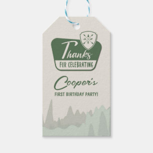 Ein glücklicher Camper, ein erster Geburtstag, Woo Geschenkanhänger