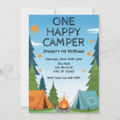 Ein glücklicher Camper, Einladung zum 1. Geburtsta (Vorderseite)
