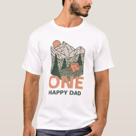 Ein glücklicher Camper erster Geburtstag Dad-Shirt T-Shirt