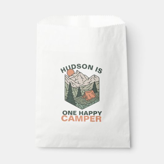 Ein glücklicher Camper erster Geburtstag Geschenktütchen (Vorderseite)