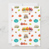 Ein glücklicher Camper Herbstabenteuer Geburtstag Einladung (Rückseite)