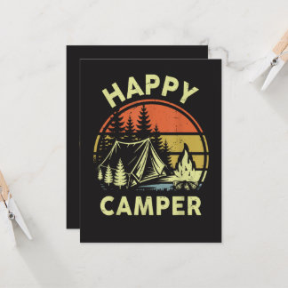 Ein glücklicher Camper Kleinkind Junge Lustiges Ca Einladung