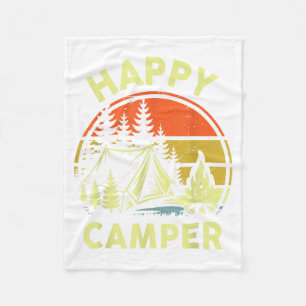 Ein glücklicher Camper Kleinkind Junge Lustiges Ca Fleecedecke
