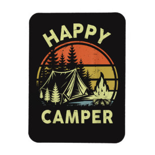 Ein glücklicher Camper Kleinkind Junge Lustiges Ca Magnet