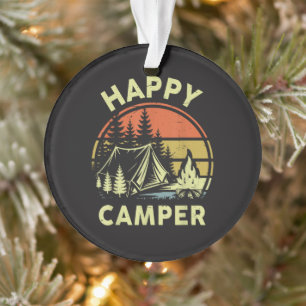 Ein glücklicher Camper Kleinkind Junge Lustiges Ca Ornament