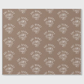 Ein glücklicher Camper minimalistisch braun Geburt Geschenkpapier (Flach)