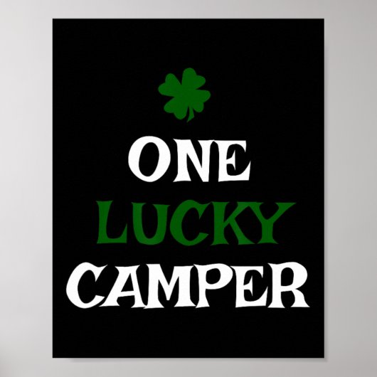 Ein glücklicher Camper St. Patrick's Day Irisches Poster (Vorne)