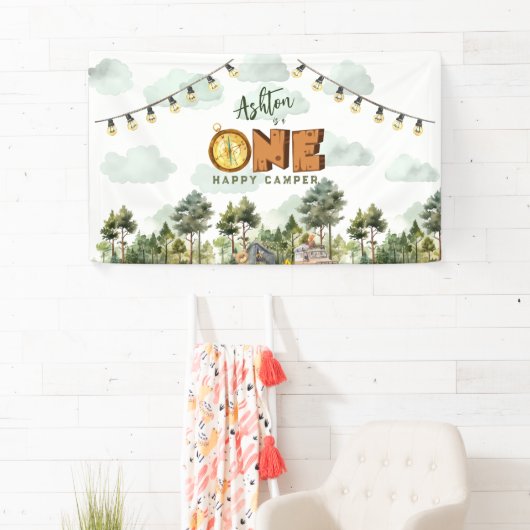 Ein glücklicher Camper wird Eins Banner (Insitu)