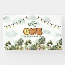 Ein glücklicher Camper wird Eins Banner