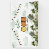 Ein glücklicher Camper wird Eins Banner (Vertikal)