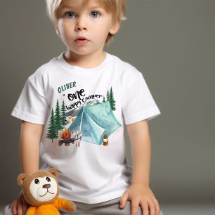 Ein glücklicher Camper zum 1. Geburtstag Baby T-shirt