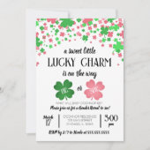 Ein glücklicher Charm, St Patricks Day Gender Reve Einladung (Vorderseite)