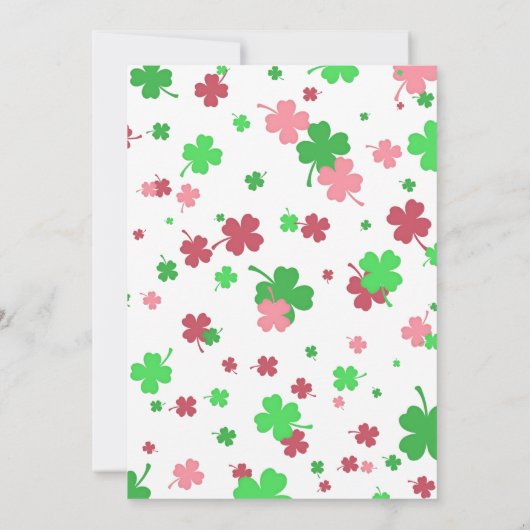 Ein glücklicher Charm, St Patricks Day Gender Reve Einladung (Rückseite)