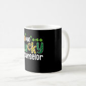 Ein glücklicher Counselor School St Patrick's Day Kaffeetasse (VorderseiteRechts)