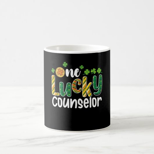 Ein glücklicher Counselor School St Patrick's Day Kaffeetasse (Mittel)