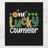 Ein glücklicher Counselor School St Patrick's Day Weinetikett (Einzelnes Label)