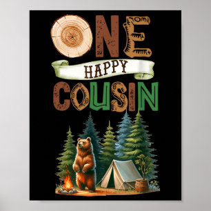 Ein glücklicher Cousin Camper Erster Geburtstag Ca Poster