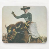 Ein glücklicher Cowboy auf einem sträubenden Mousepad (Vorne)