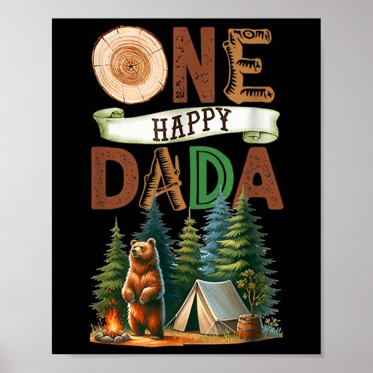 Ein glücklicher Dada-Camper zum ersten Geburtstag Poster (Vorne)
