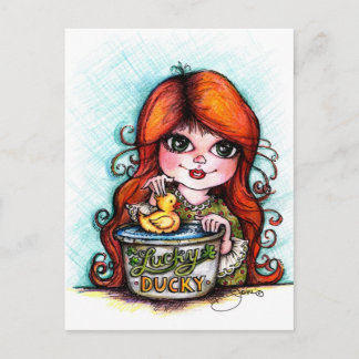 Ein Glücklicher Ducky! Postkarte