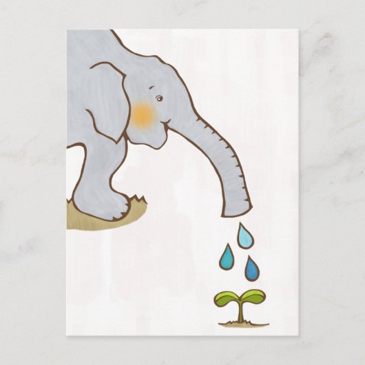 Ein glücklicher Elefant Postkarte (Vorderseite)