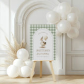 Ein glücklicher Enten Begrüßungszeichen Poster