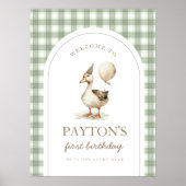 Ein glücklicher Enten Begrüßungszeichen Poster (Vorne)