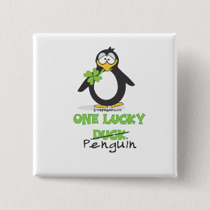 Ein glücklicher Enten-Pinguin Button
