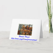 Ein glücklicher Erntedank - Erntedank-Karte Feiertagskarte (Rückseite)