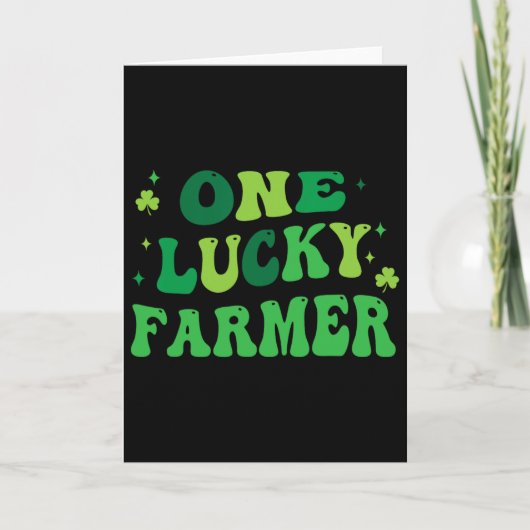 Ein glücklicher Farmer Lustiger St. Patrick's Day  Karte (Vorderseite)